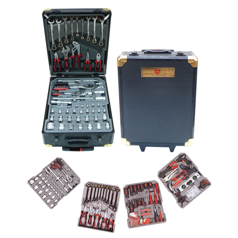 Profesjonelt verktøysett i aluminiumskoffert (409 deler) fra Royalty Line