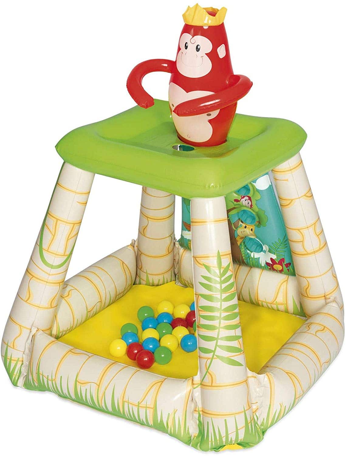 Oppblåsbar jungel med baller og ballvegg fra Bestway