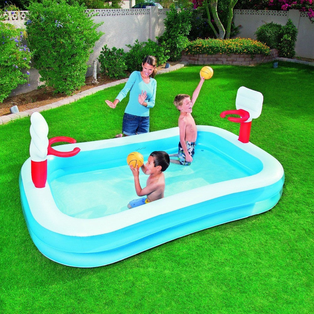 Barnebasseng m/innebygget basketballkurv fra Bestway