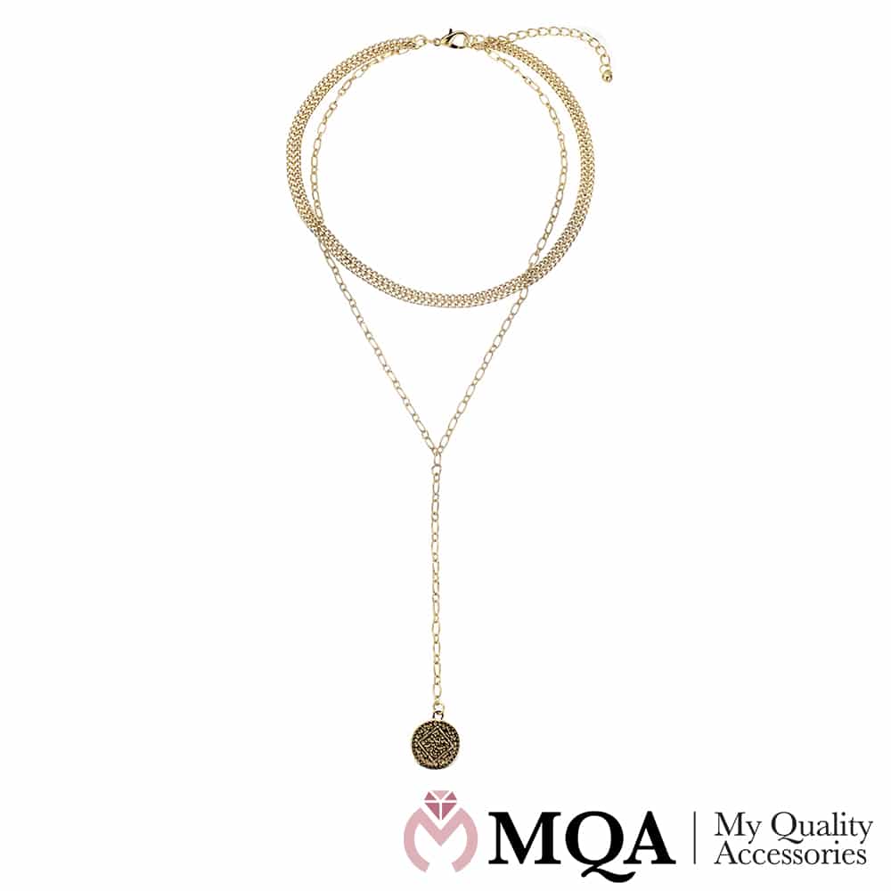 Gullfarget halskjede