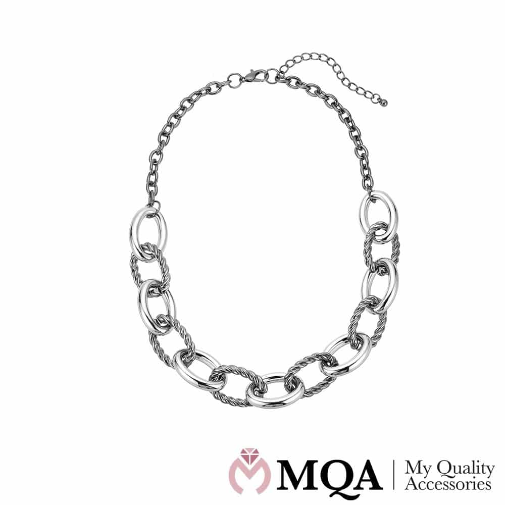 Halskjede sølvfarget