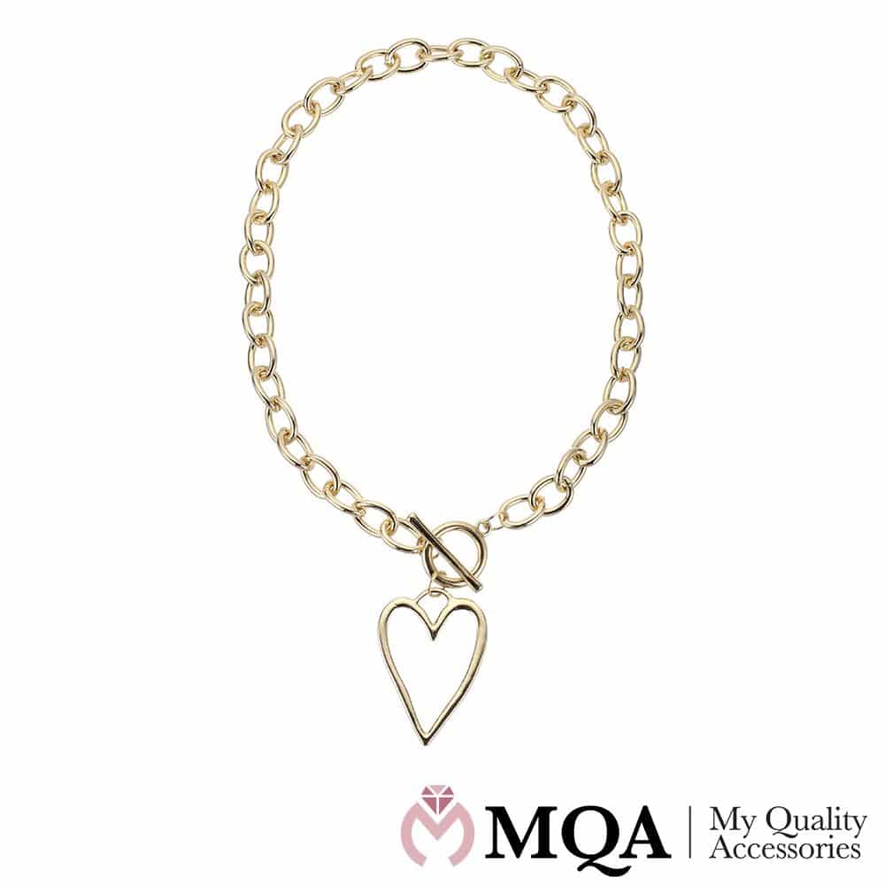 Gullfarget halskjede