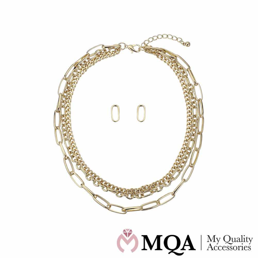 Gullfarget halskjede