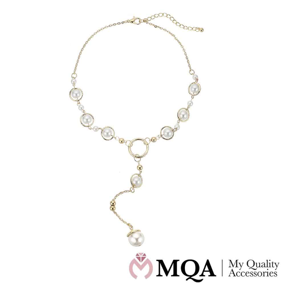 Gullfarget halskjede