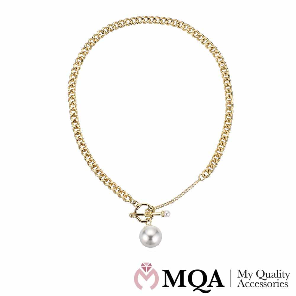 Gullfarget halskjede