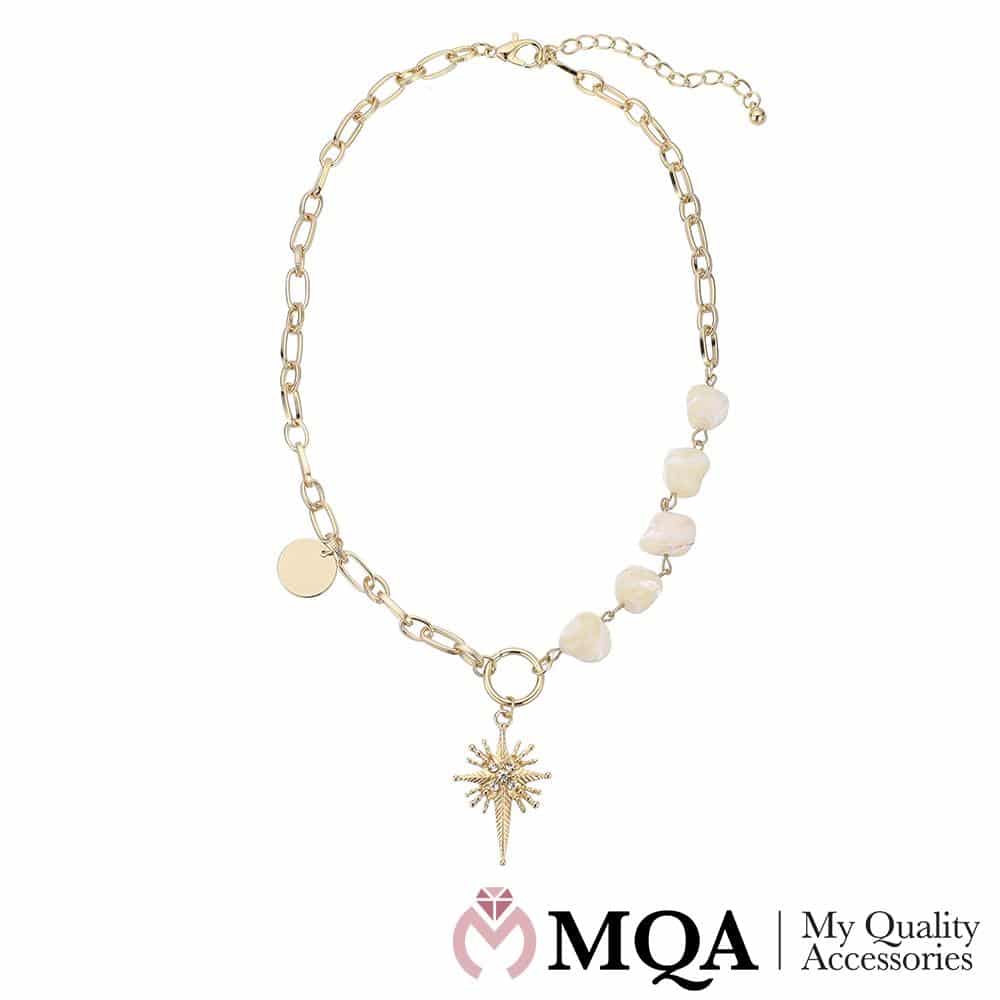 Gullfarget halskjede