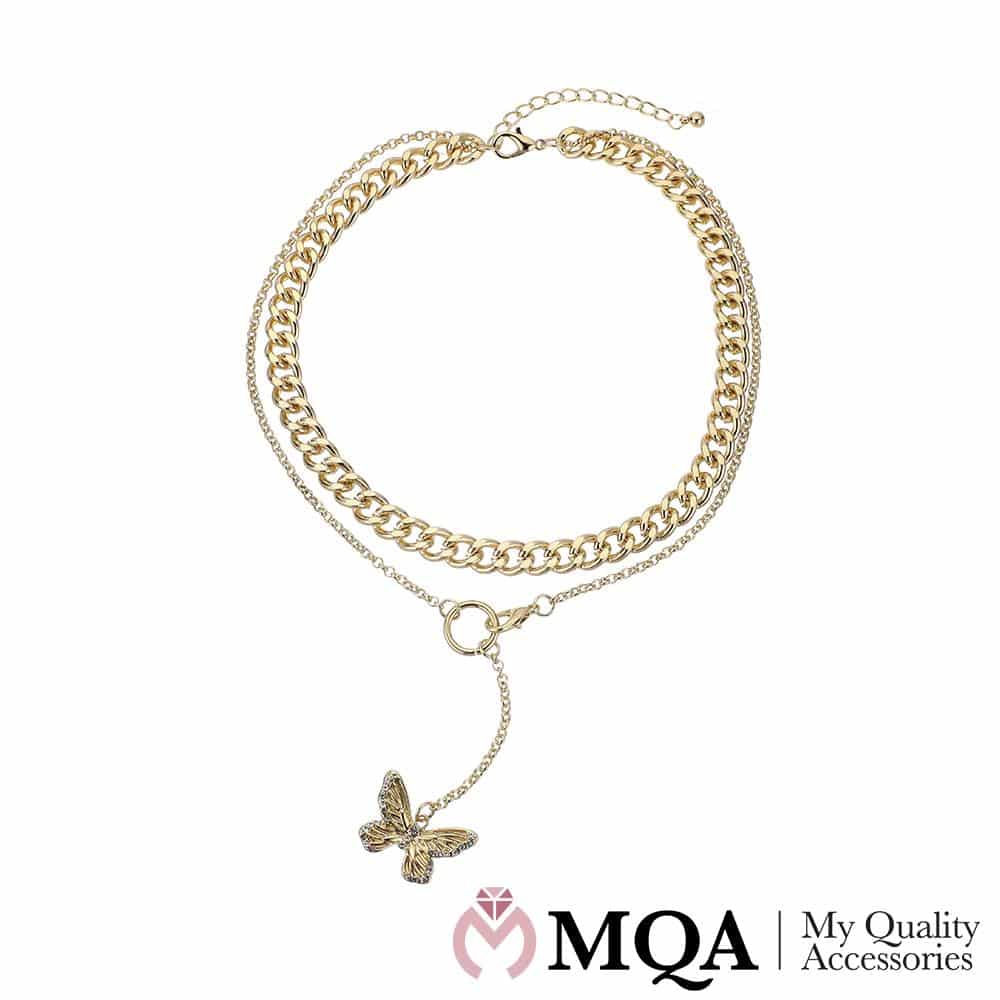 Gullfarget halskjede