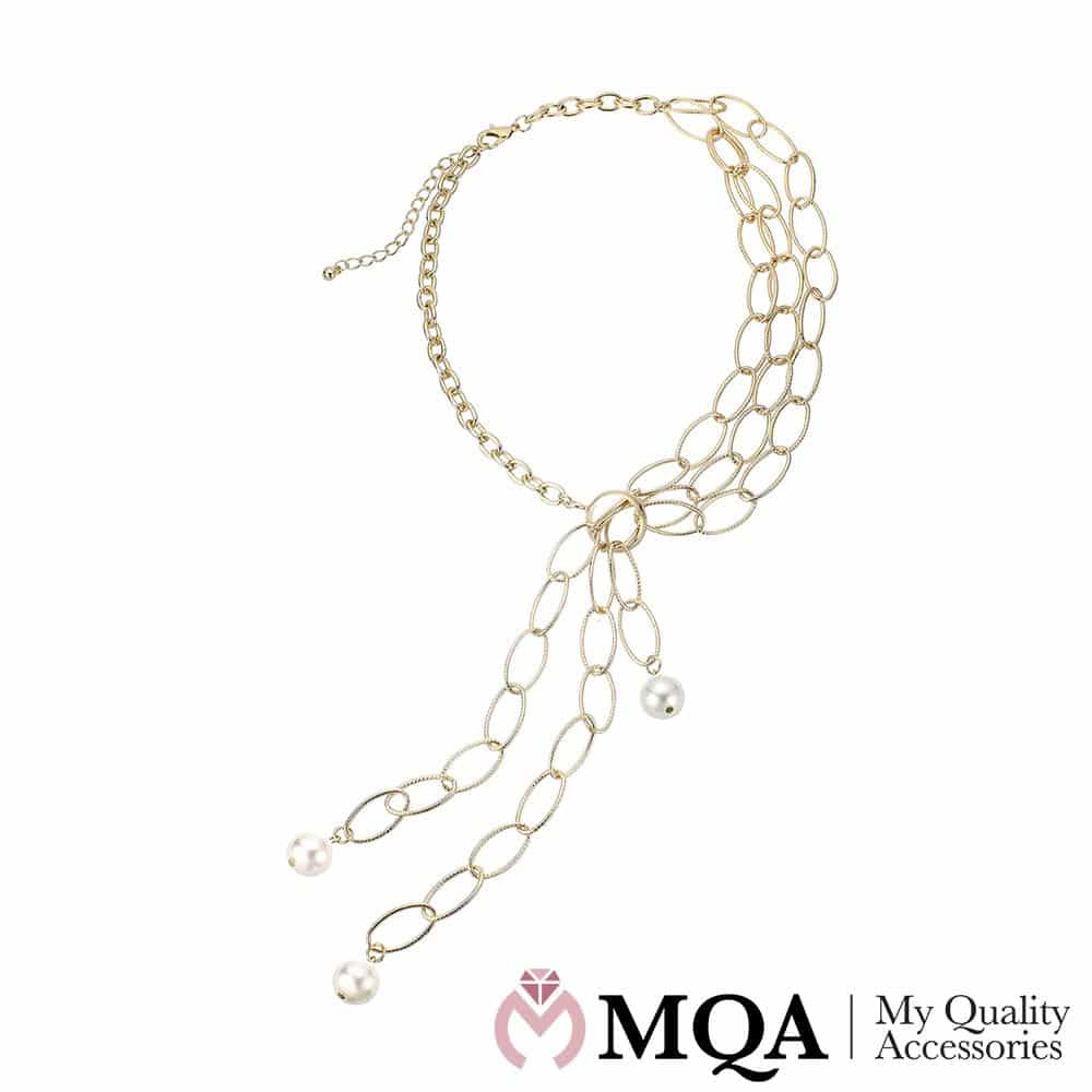 Gullfarget halskjede