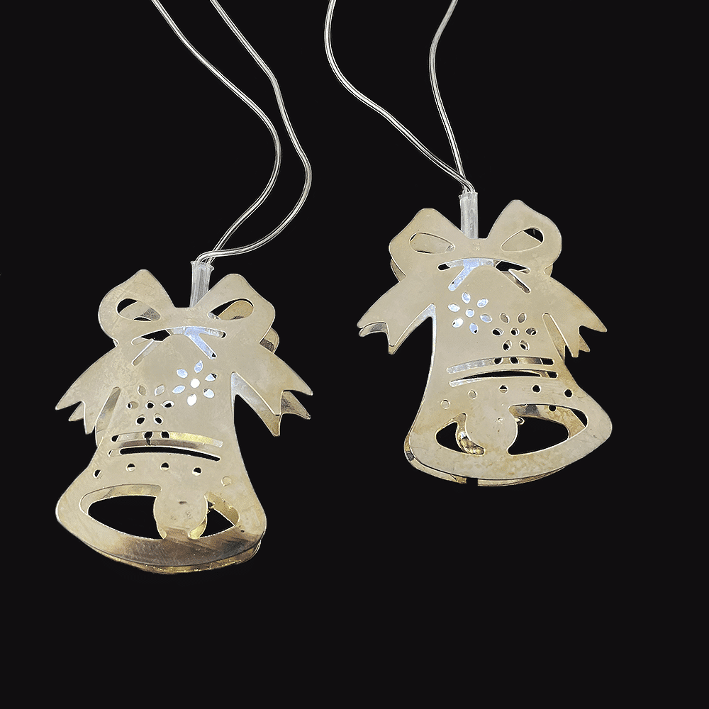 LED-Lyslenke m/klokker Gull 20 stk. (3,5 meter)