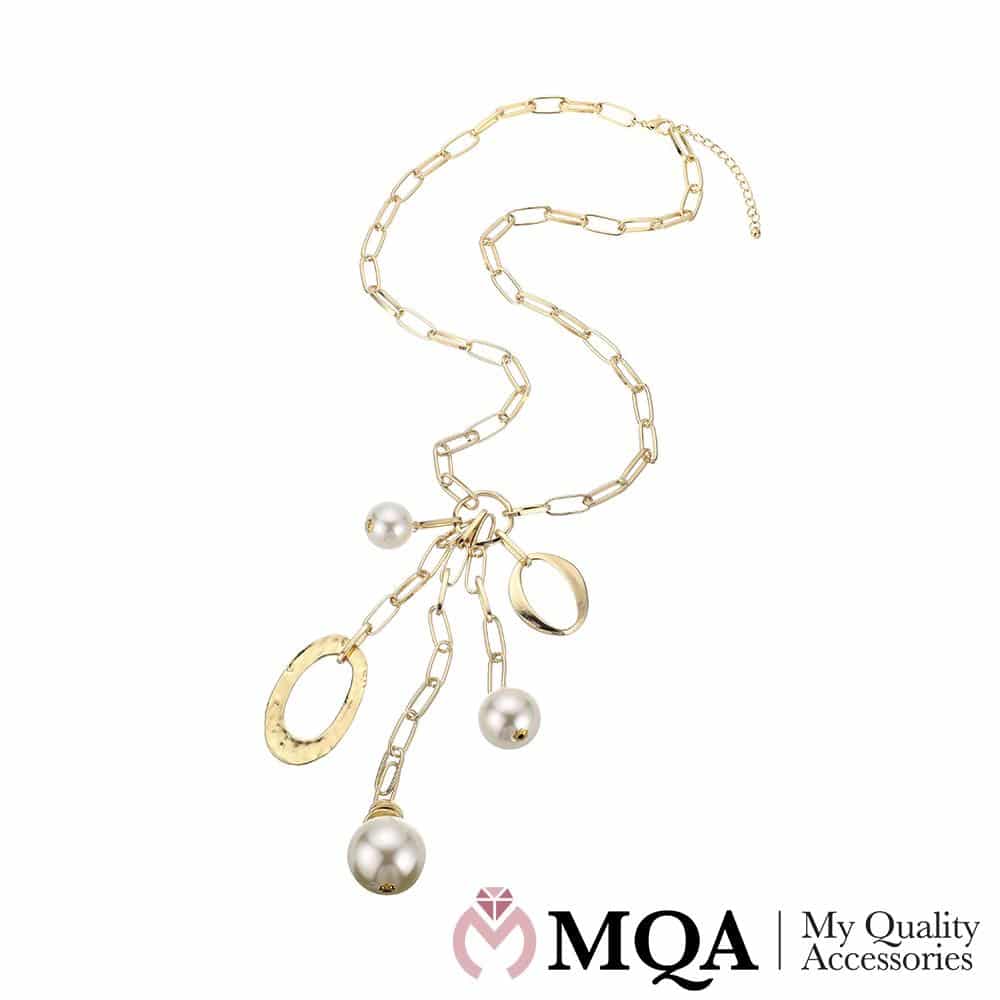 Gullfarget halskjede