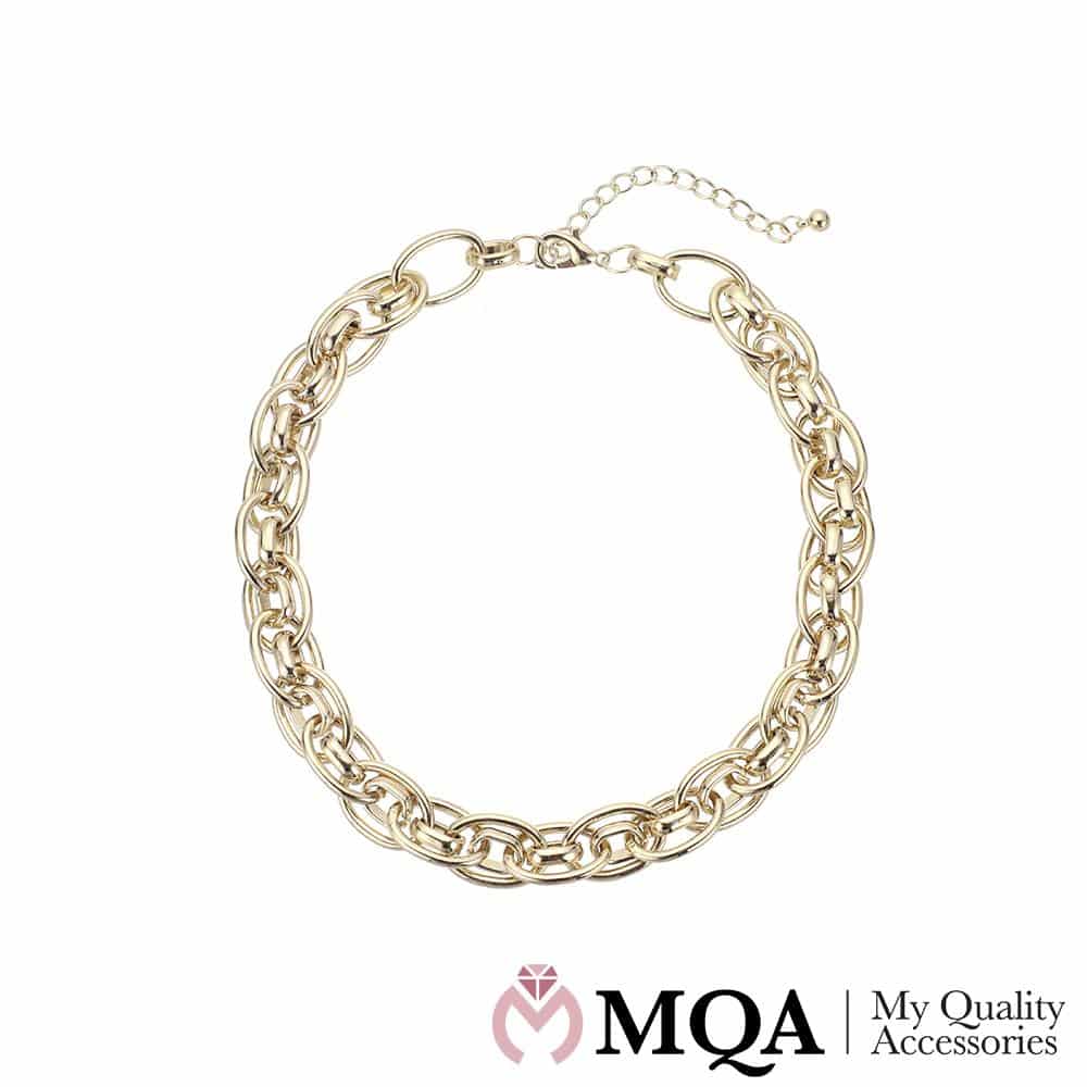 Gullfarget halskjede