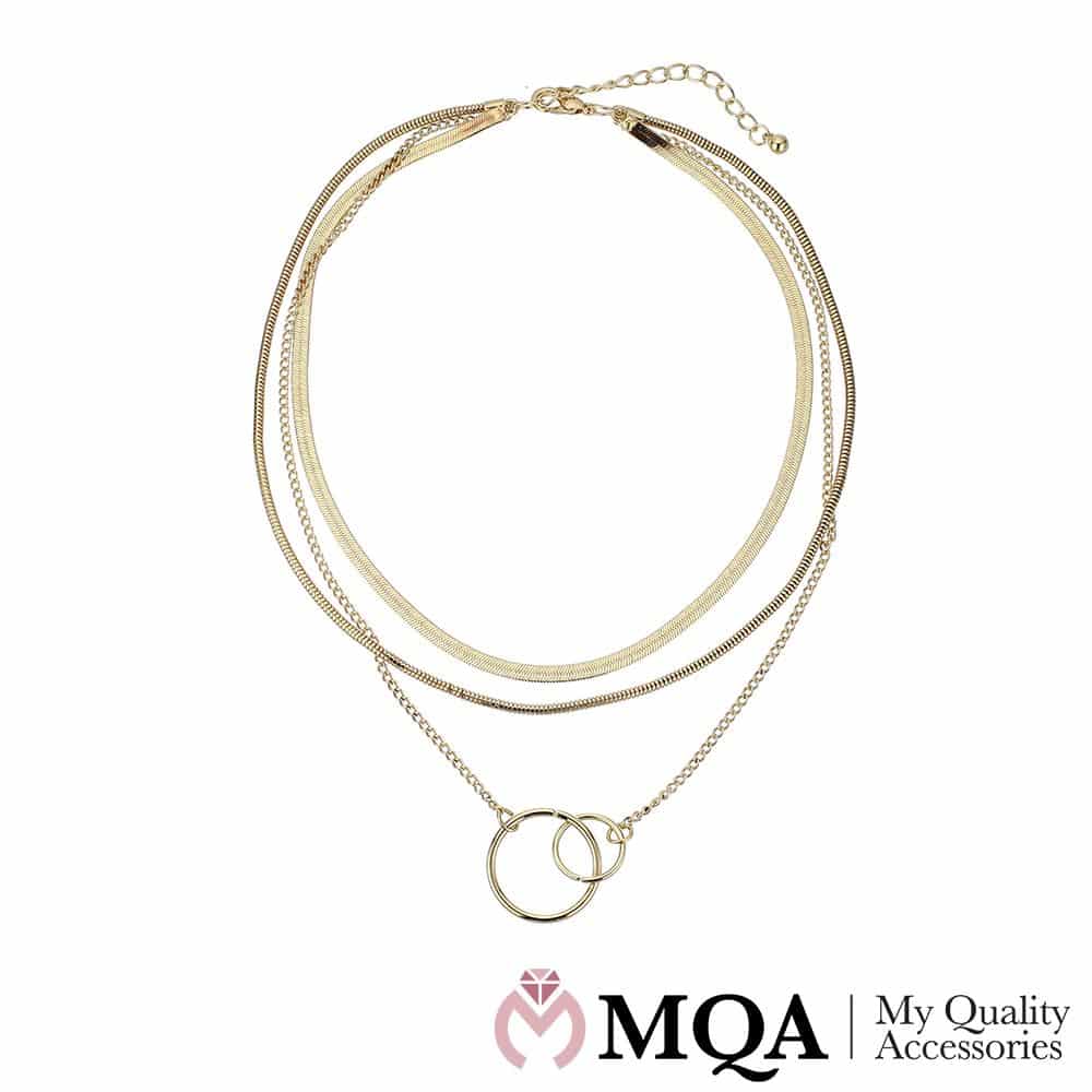 Gullfarget halskjede