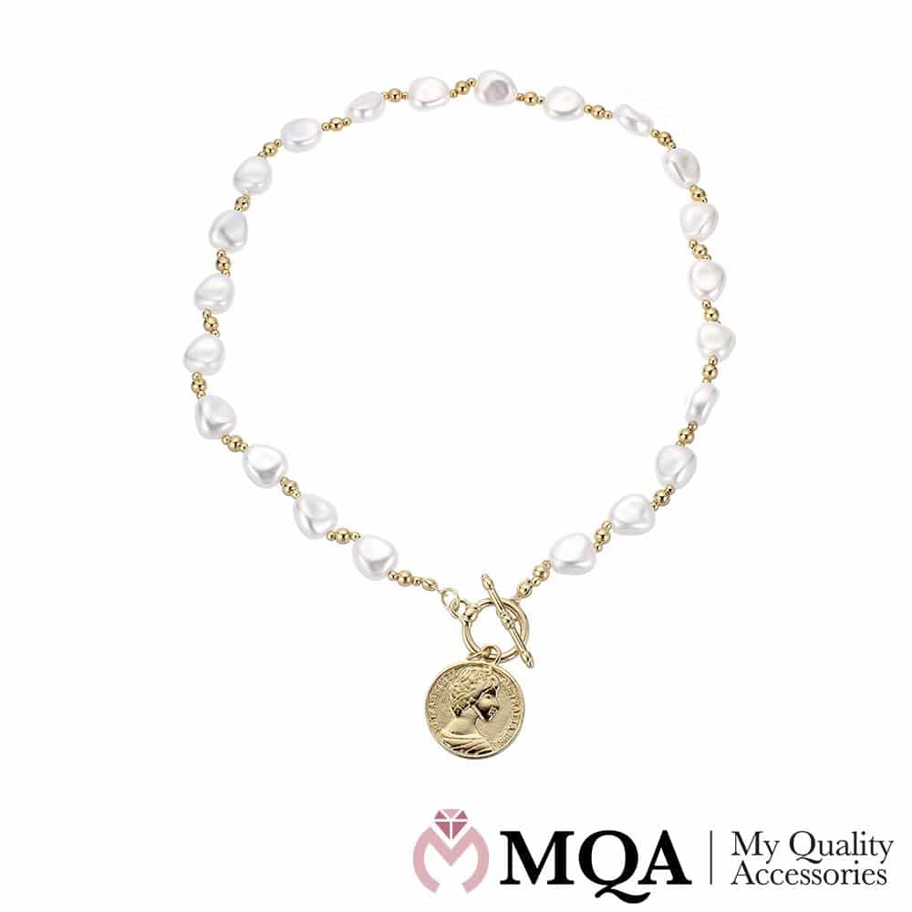 Gullfarget halskjede