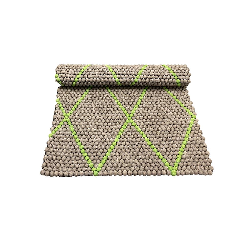 Teppe i 100 % ren Nepal-ull – mørkegrå – 100 x 70 cm