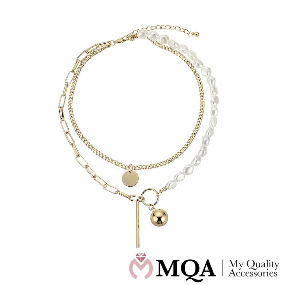 Gullfarget halskjede