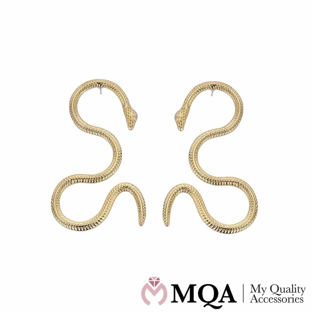 Øredobber med vridd slange