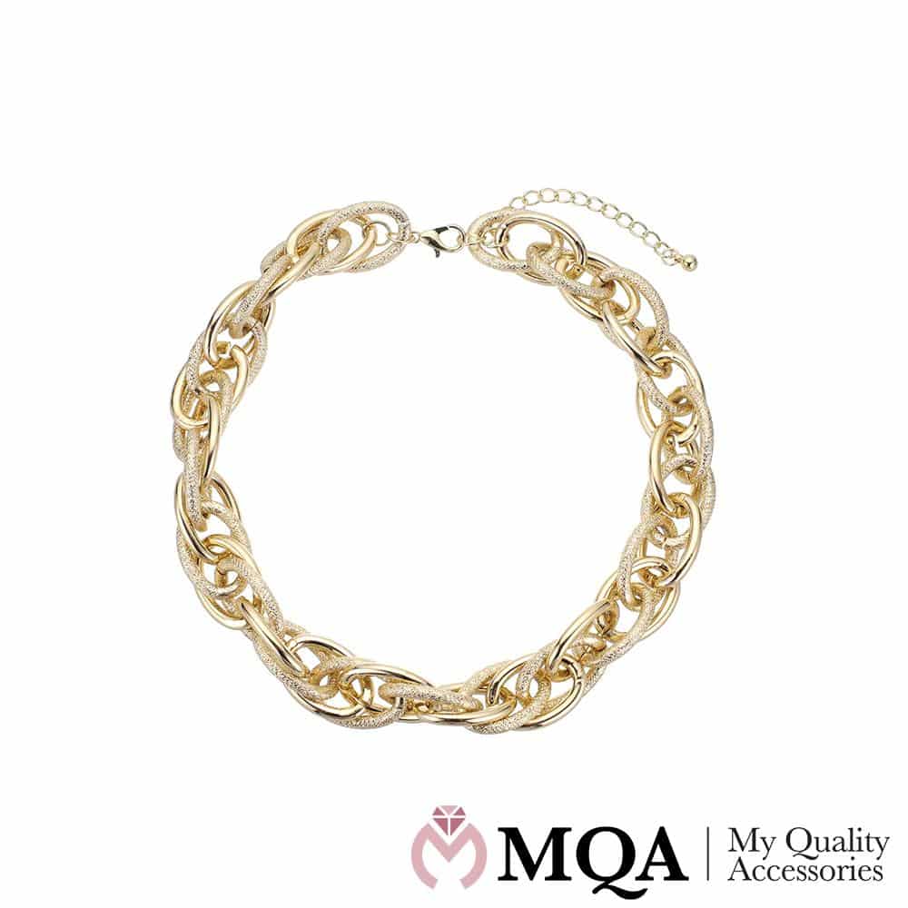 Gullfarget halskjede