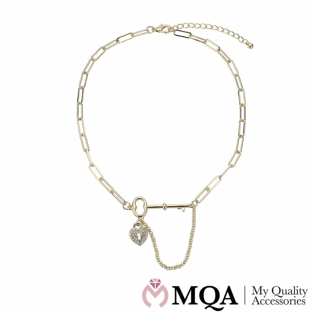 Gullfarget halskjede