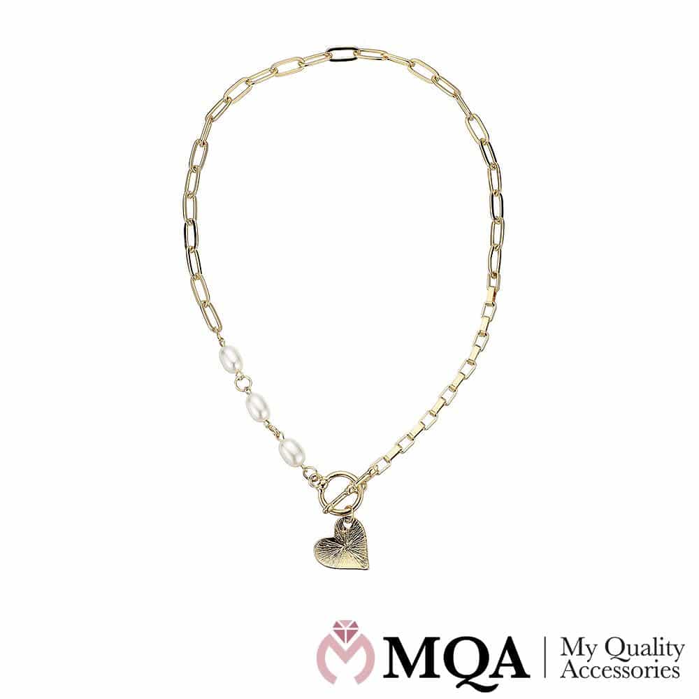 Gullfarget halskjede