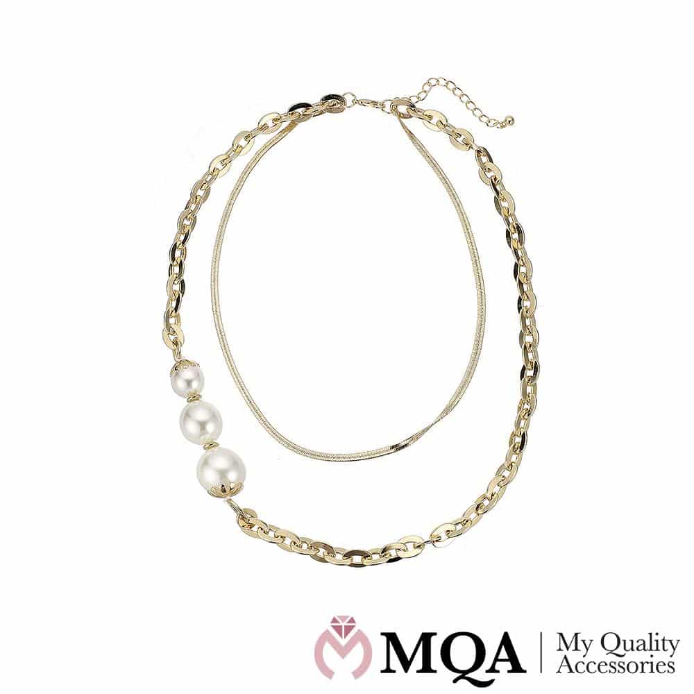 Gullfarget halskjede