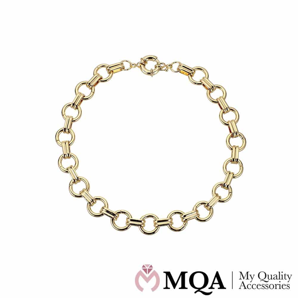 Gullfarget halskjede