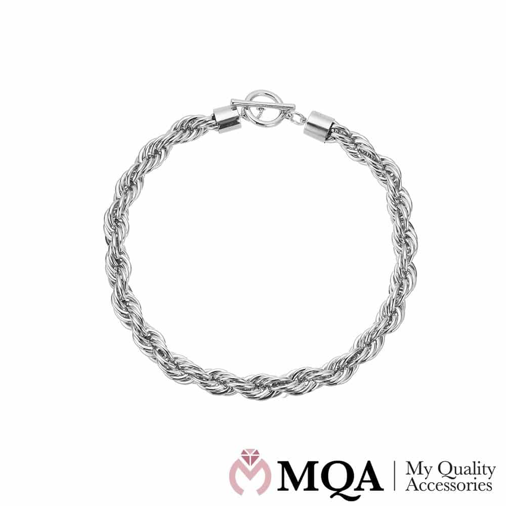 Sølvfarget halskjede