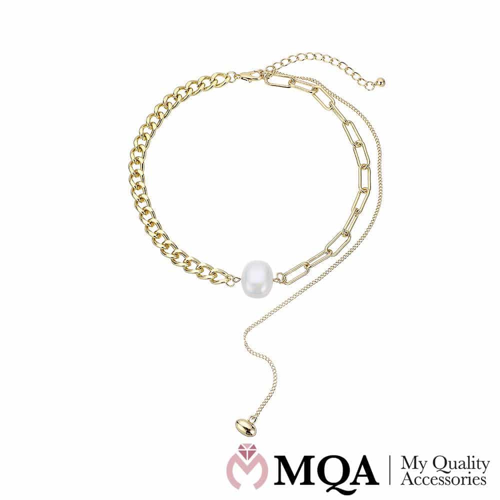 Gullfarget halskjede