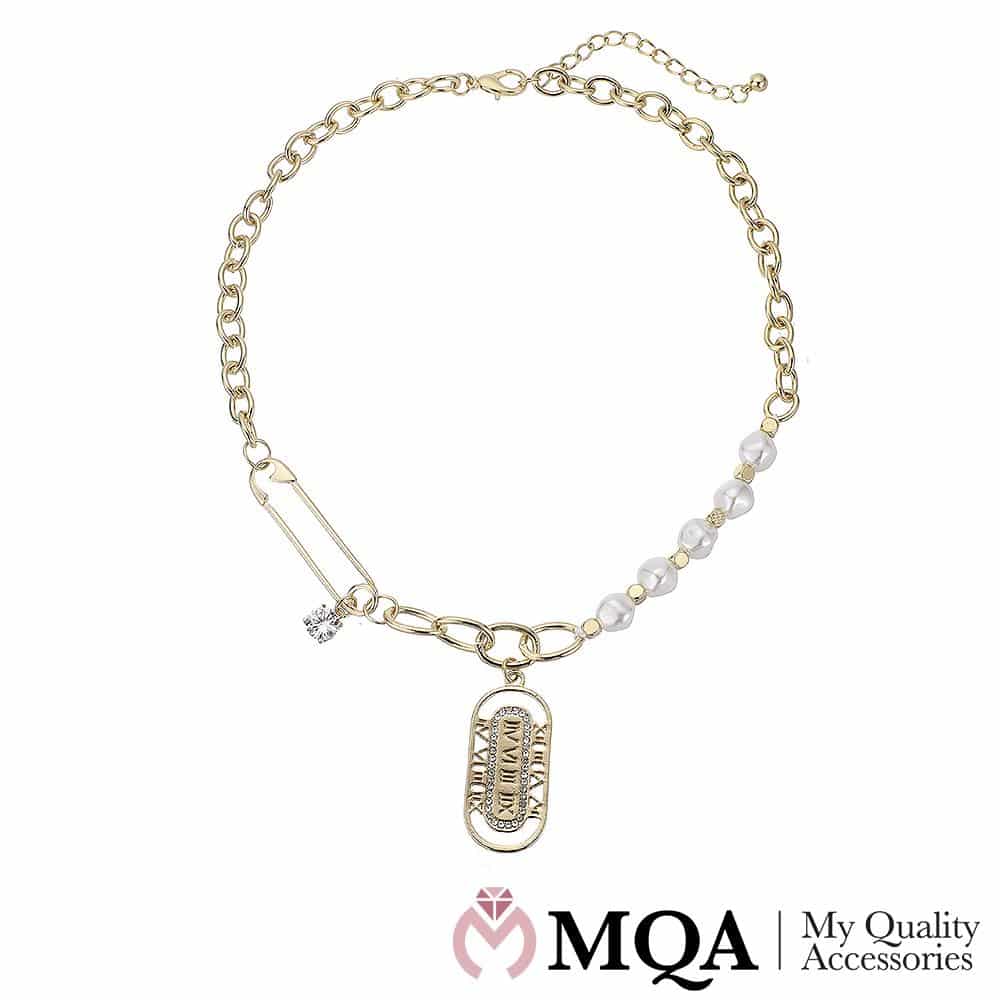 Gullfarget halskjede