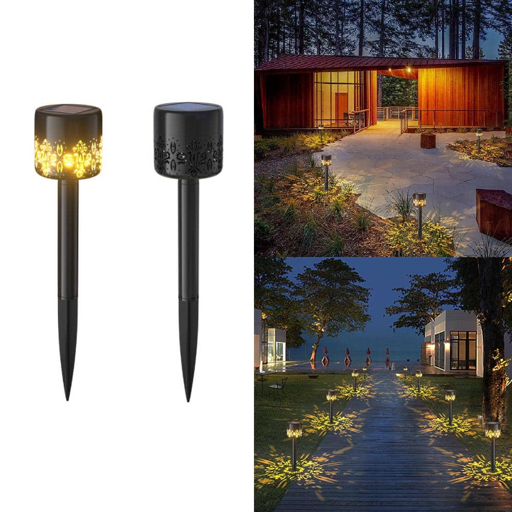 LED Solcellelamper utendørs på spyd – 2 stk.
