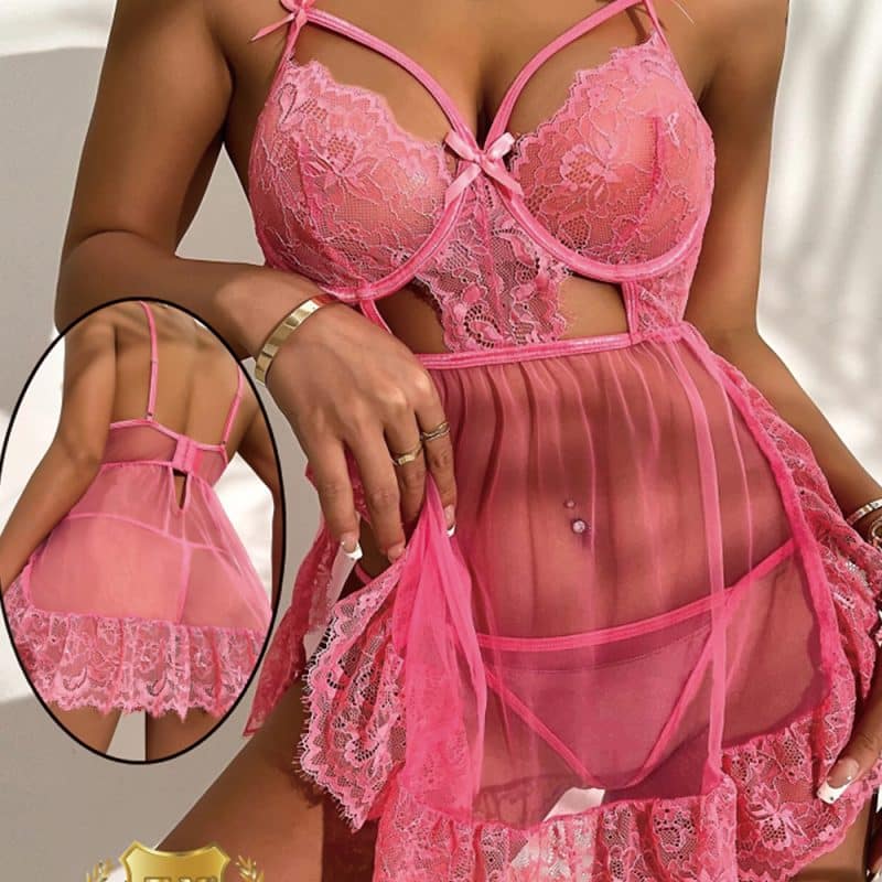 Elegant Lingerie Kjole - Romantic Allure