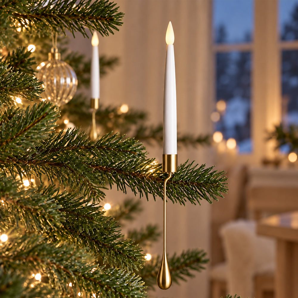 Trådløse LED Juletrelys 8, 16 eller 24 stk. - Passer de fleste Georg Jensen lysestaker m. fl.