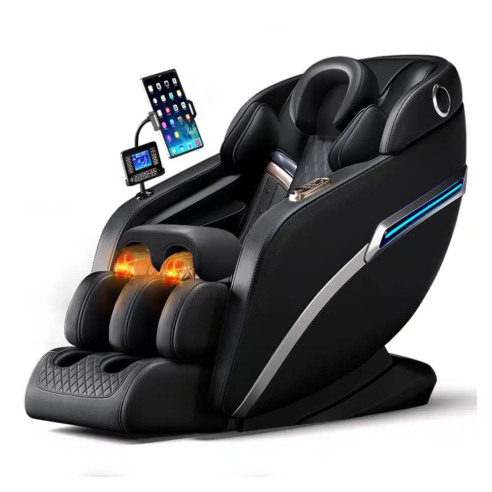 Massasjestol 4D Pro+ Svart med Varmeterapi og Stemmestyring – Modell M9 Svart