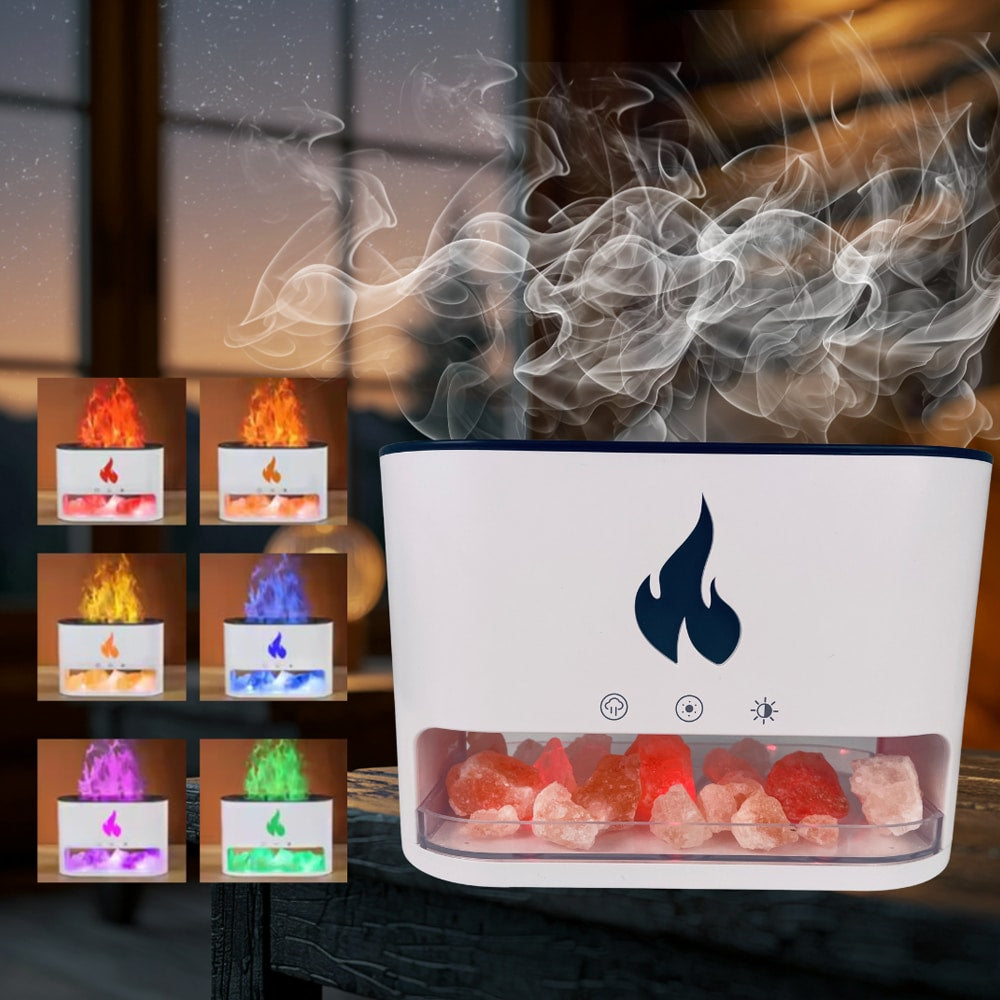 Vulkan Luftfukter & Aroma Diffuser 240 ml med Krystalsalt