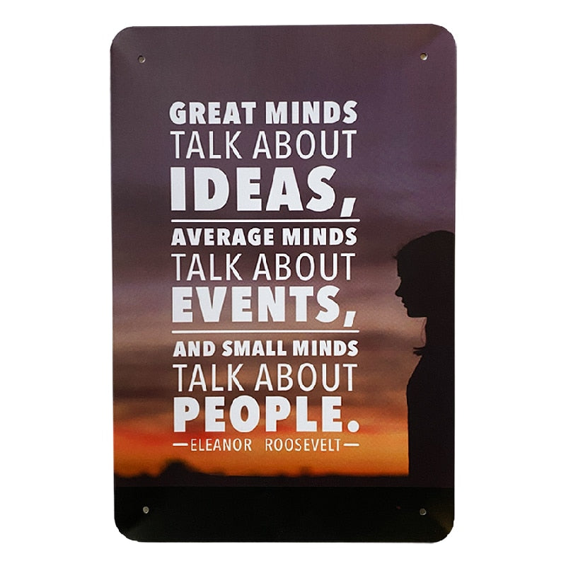 Metallskilt – Great Minds