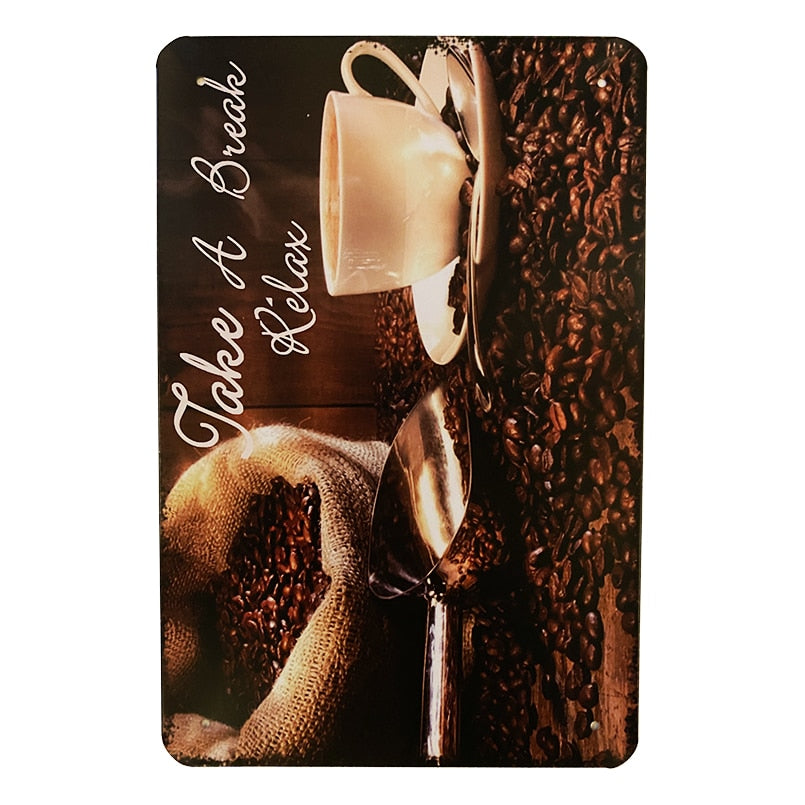 Metallskilt – Coffee
