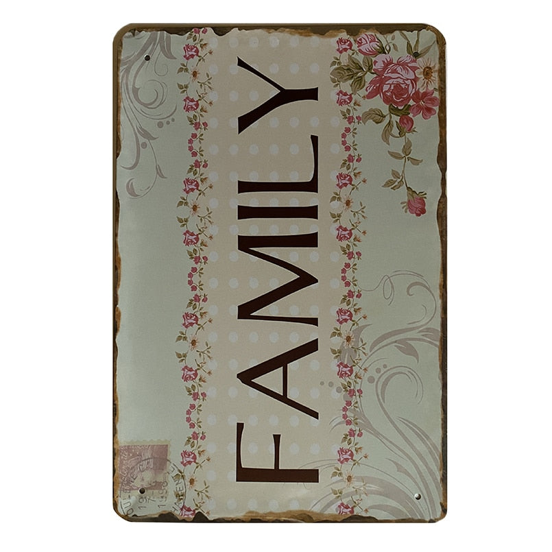 Metallskilt – Family
