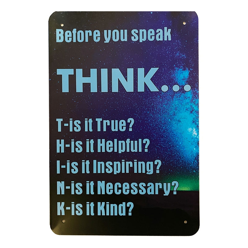 Metallskilt – Think