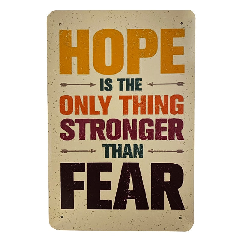 Metallskilt – Hope