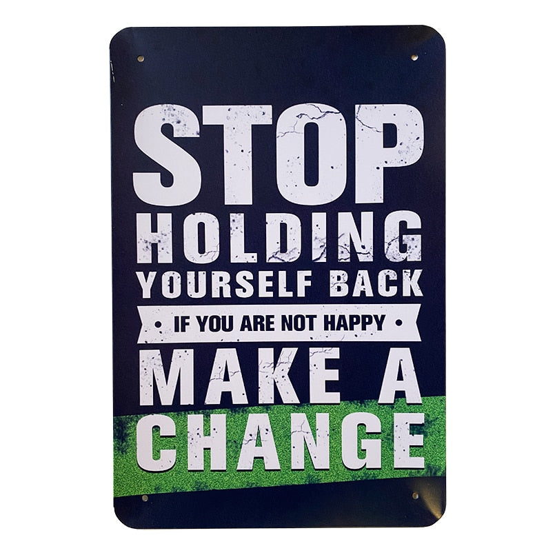 Metallskilt – Stop Holding