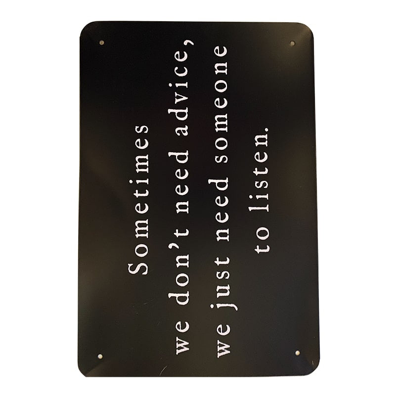 Metallskilt – Sometimes