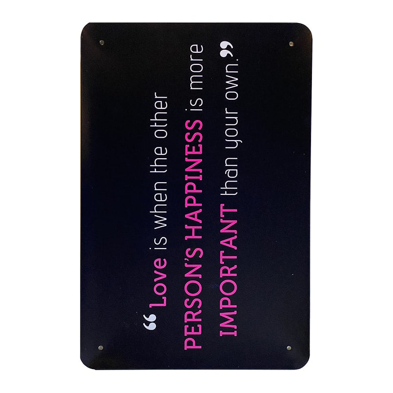 Metallskilt – Love