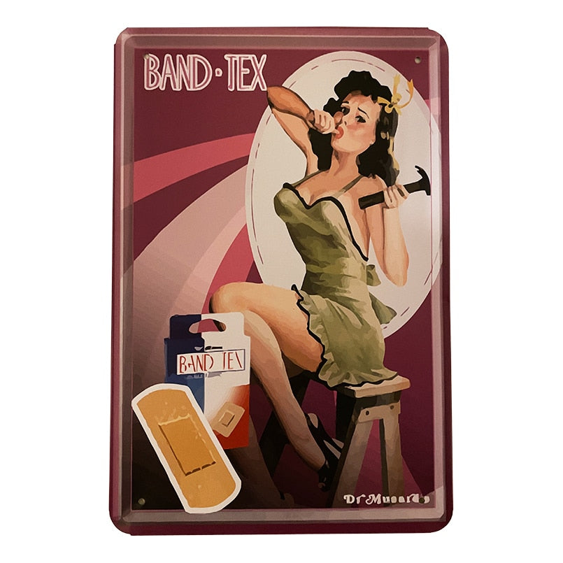 Metallskilt – Band Tex