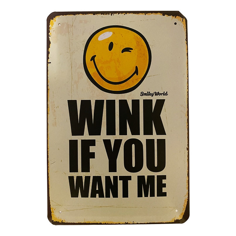 Metallskilt – Wink