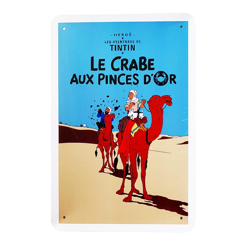 Metallskilt – TinTin Le Crabe