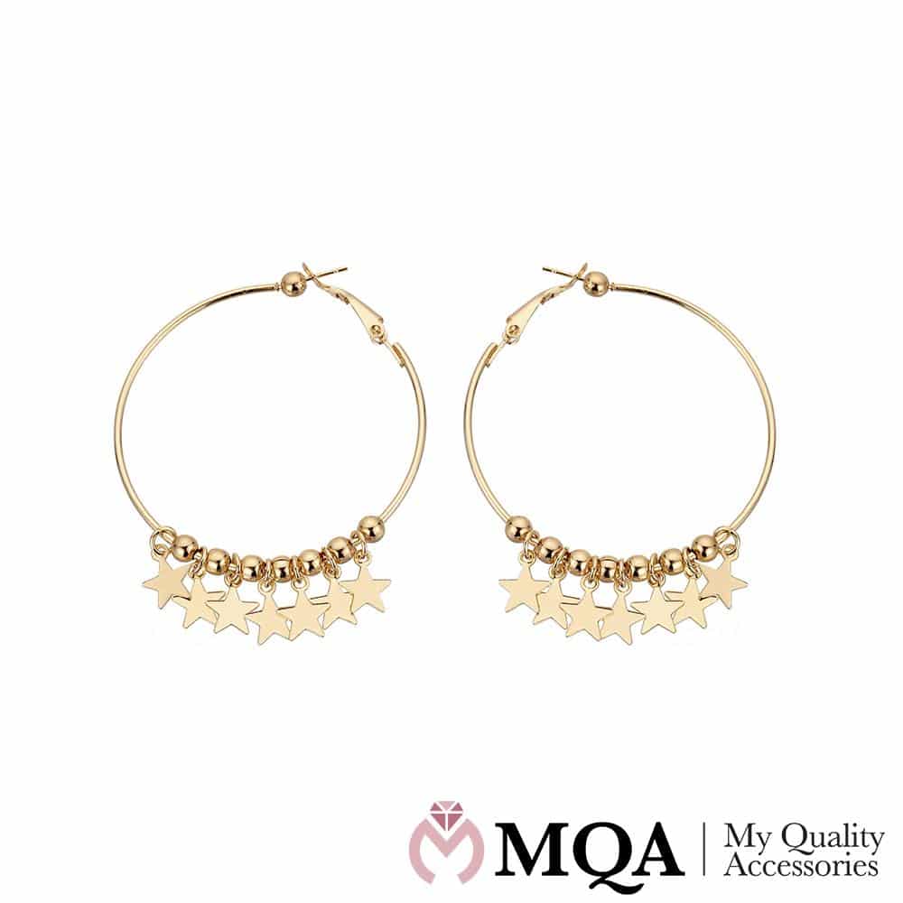 Øredobber med 7 små kuler og stjerner