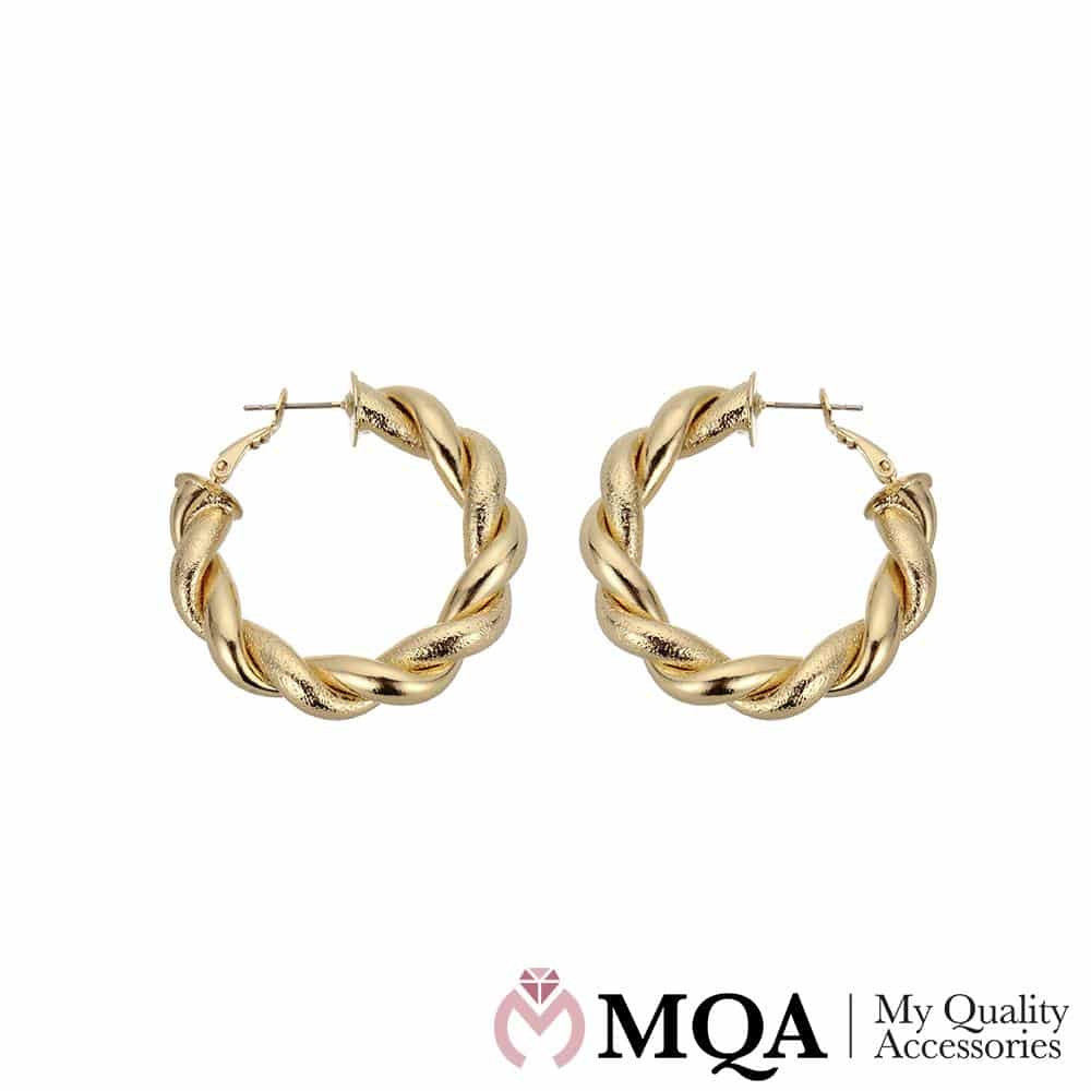 Øredobber m/kjededesign og en glatt og strukturert overflate