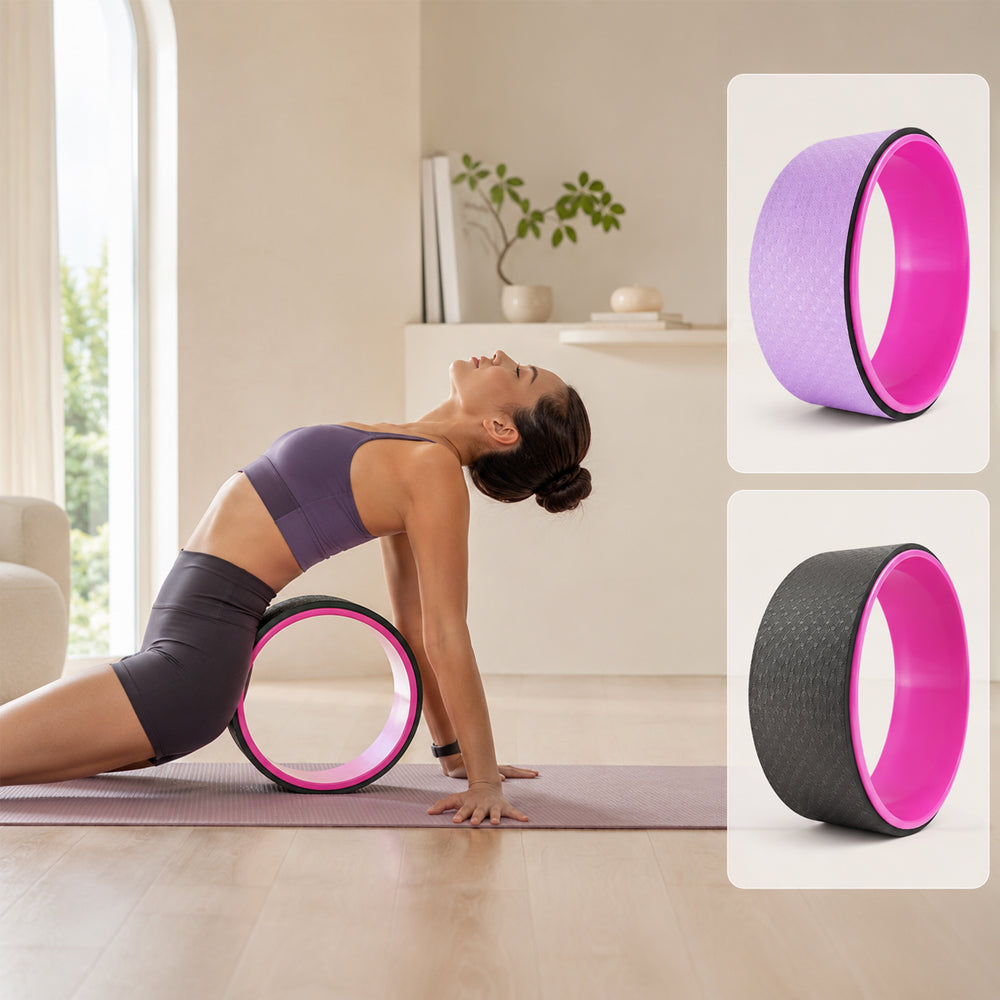 Yogahjul / Yoga Wheel – lilla/rosa eller svart/rosa