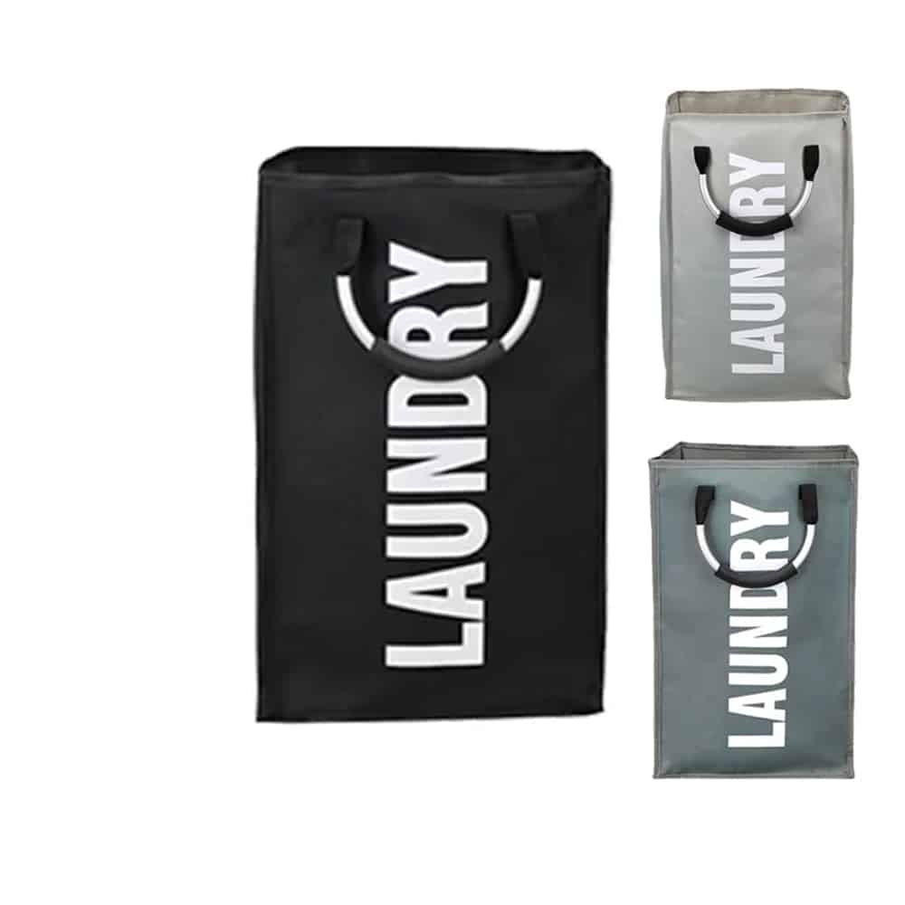 Foldbar vasketøyskurv m/håndtak