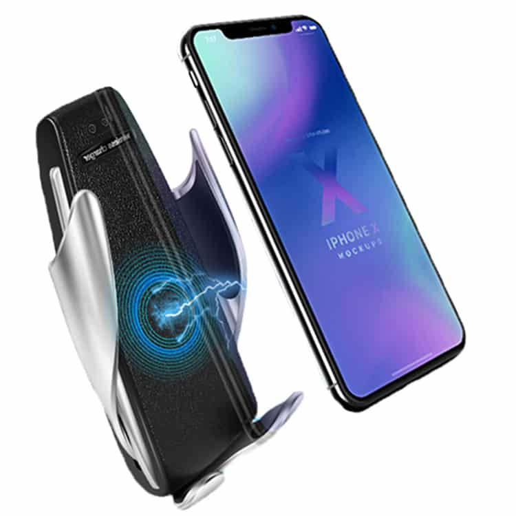 Trådløs automatisk mobillader og holder til bilen