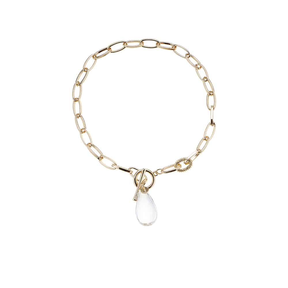 Armbånd med vakkert ovalt steinanheng